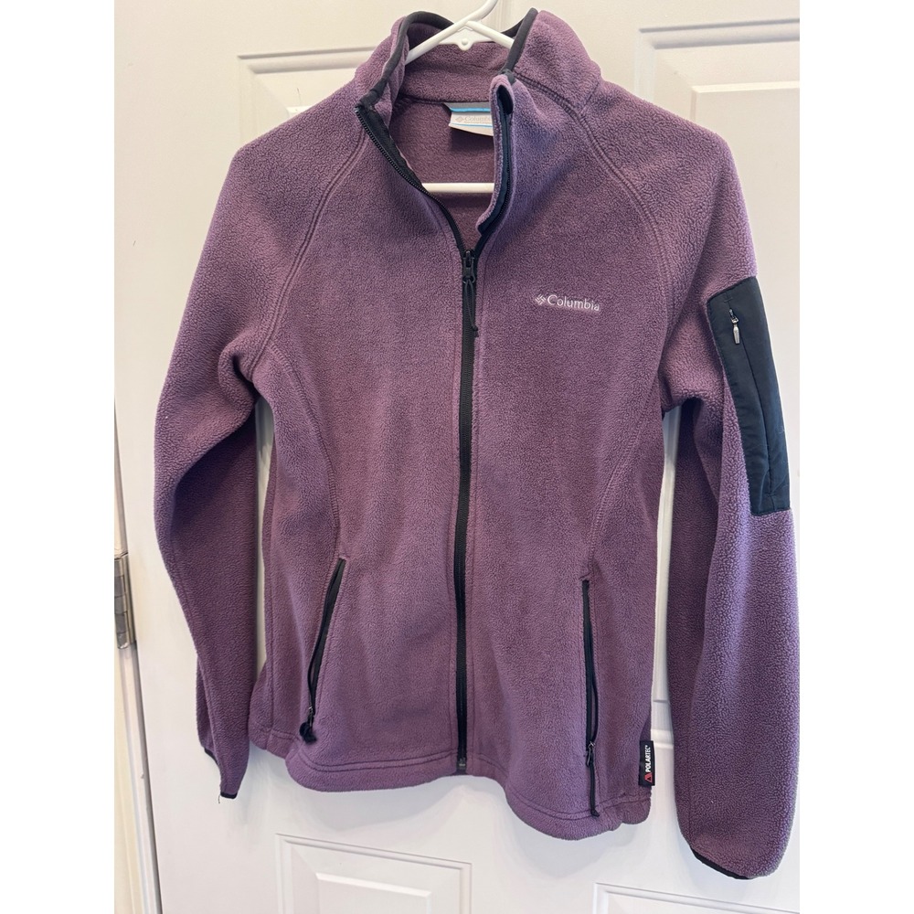 Columbia Womens Polartec Fleece Full Zip Jacket Purple XK0373 Small